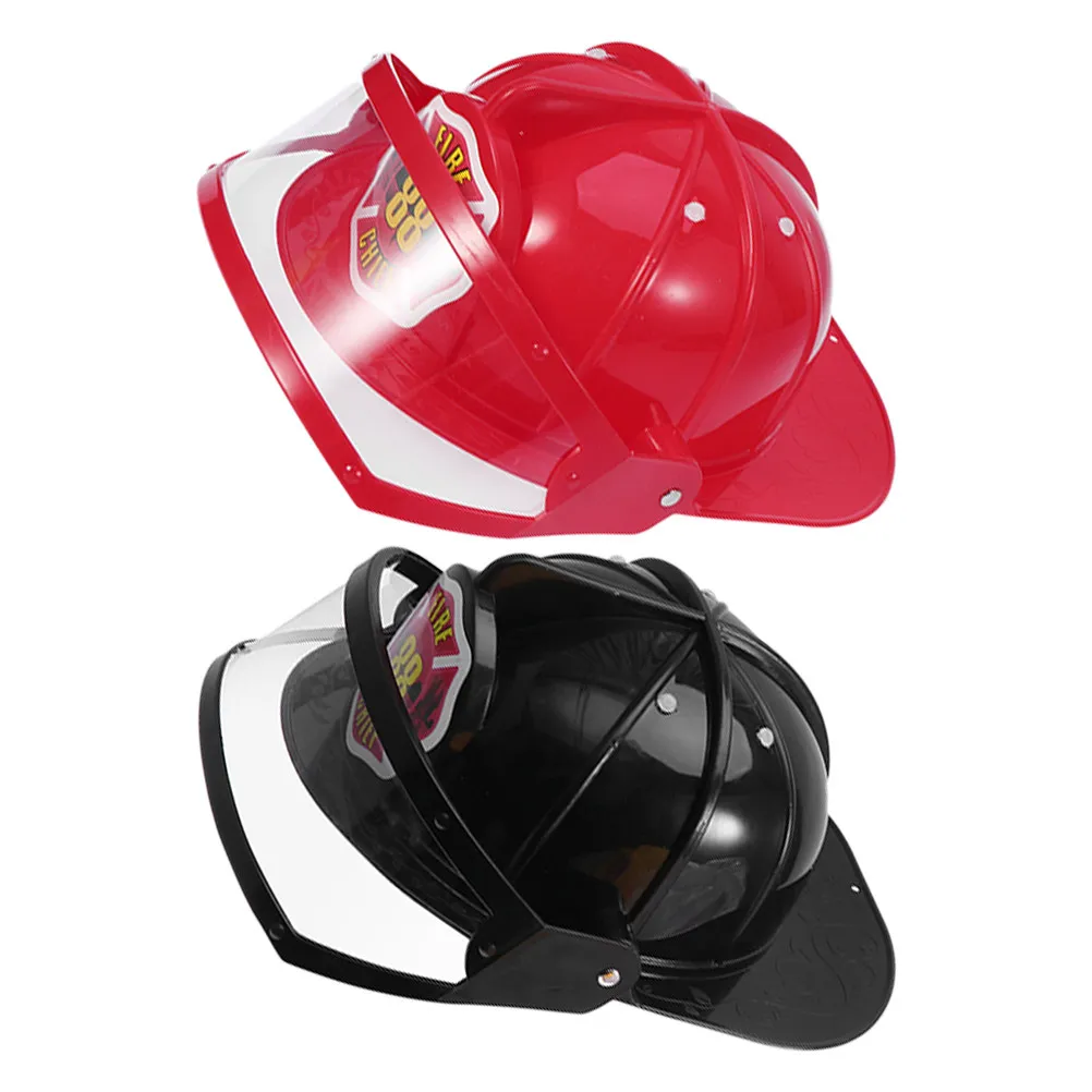 

2 шт., детская шляпа для костюма пожарного, аксессуар для костюма пожарного, товары для вечеринок для мальчиков и девочек, реквизит для ролевых игр, костюм пожарного