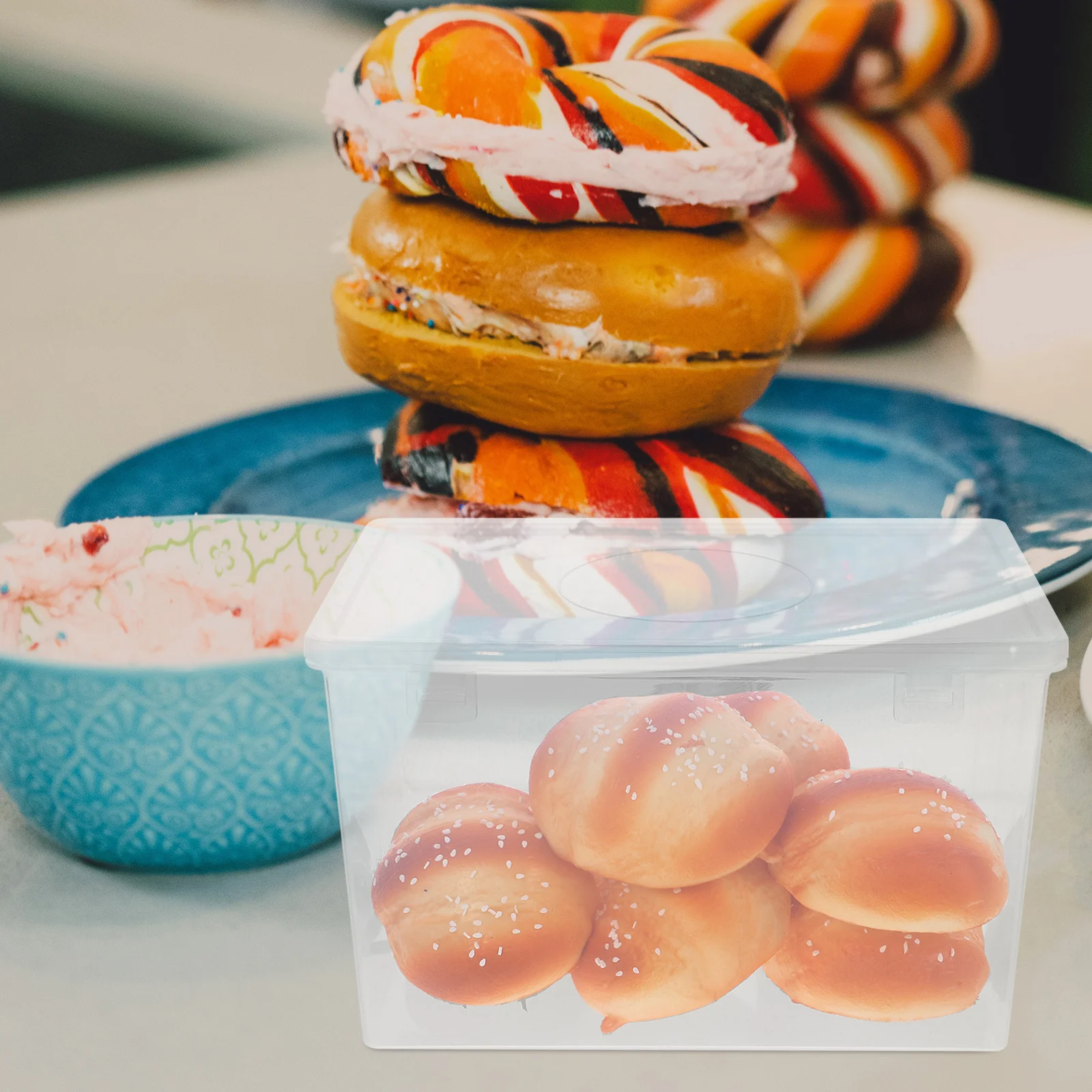 

Bread Fresh-Keeping Box Large Capacity Sealed Bread Box Kitchen Fridge Food Storage Container Kitchen Fresh Container