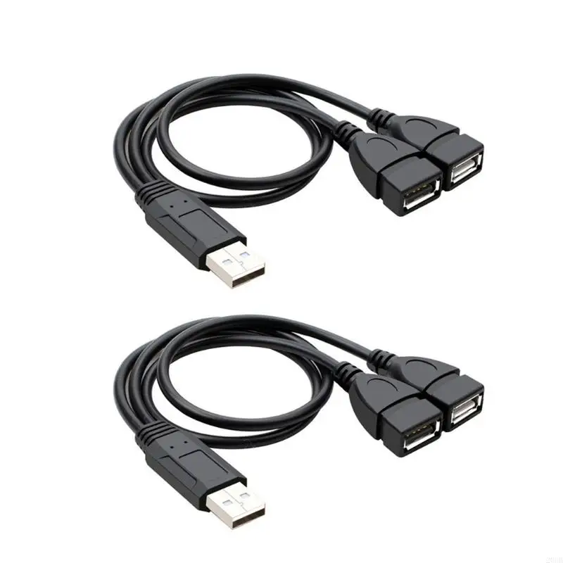 Cable Y 20CB, extensor puerto USB doble, concentrador, cargador datos, adaptador dividido energía para coche,