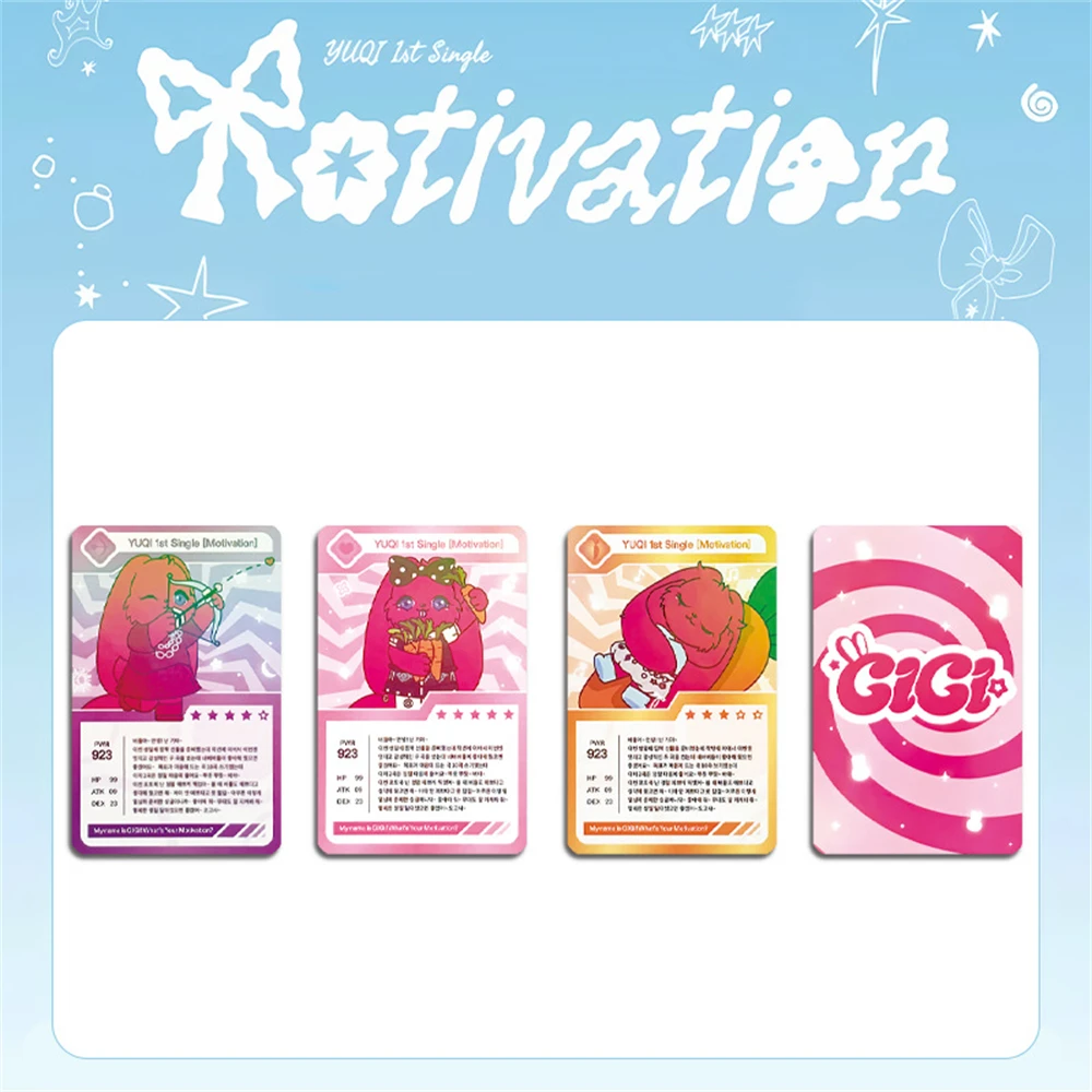 3Pcs/Set KPOP I-DLE YUQI Single Album Motivation Photocards HD Two-Sided Postcards YUQI Paper LOMO Cards Fans Collection Gifts