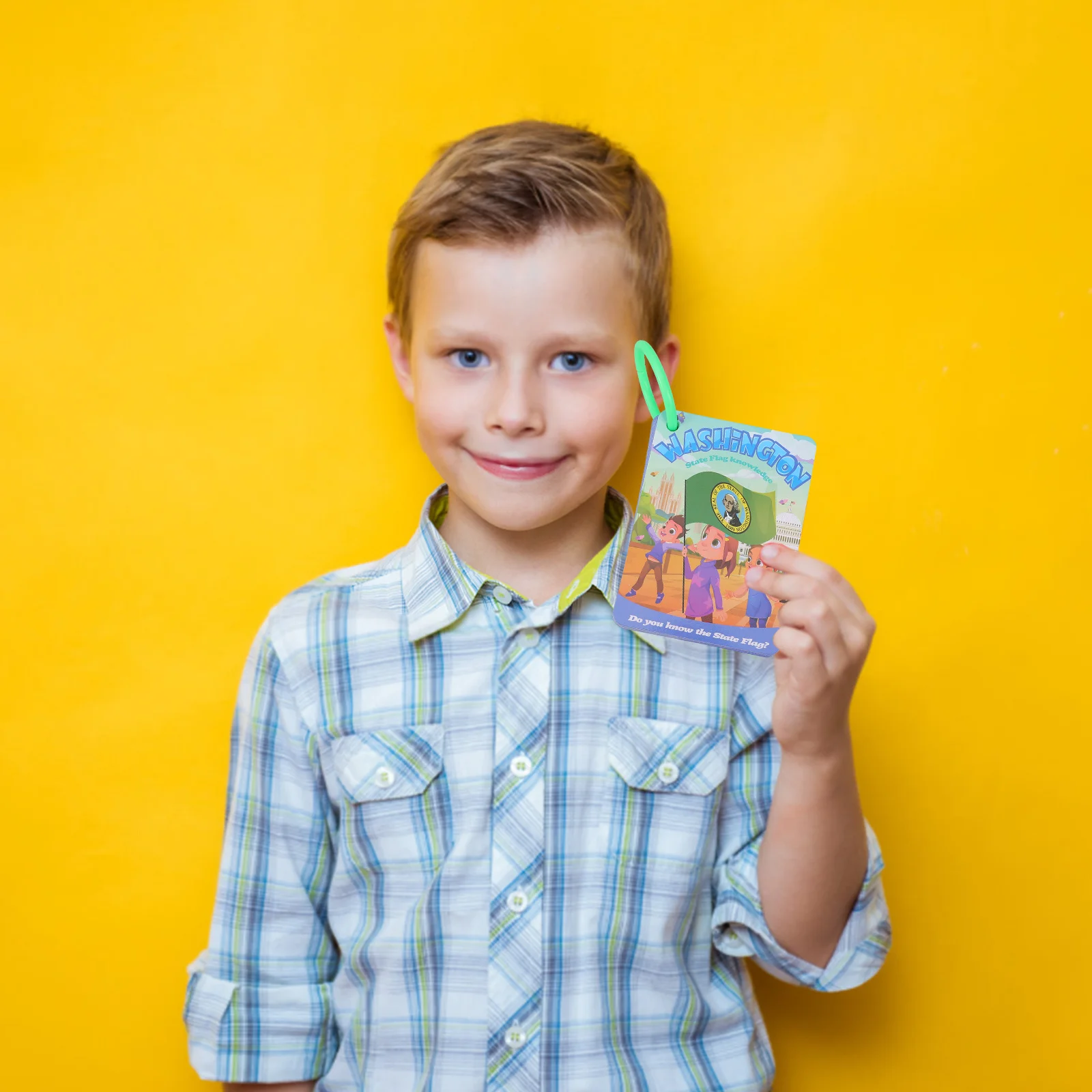 

1Set Educational Us State Flag Flash Cards Kids Learning Cards Early Childhood Cognitive Development Parent Child Engagement