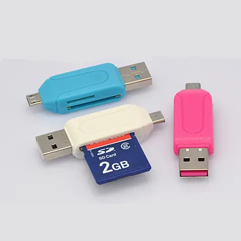Cellphone Camera SD TF Mini SD SDHC Memory Card Micro USB USB 2.0 OTG Card Reader Adapter