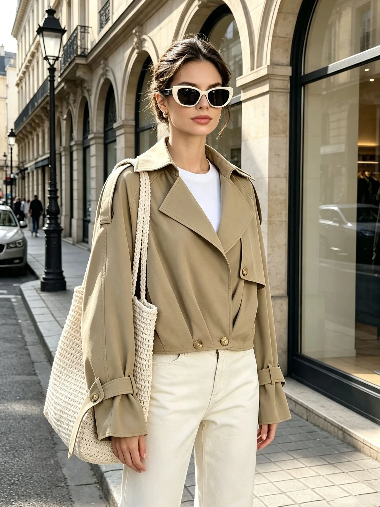 Fashionable Casual Long Sleeve Short Jacket Women's Loose Fit Suit Collar Versatile Outerwear Stylish Autumn Coat Button Closure