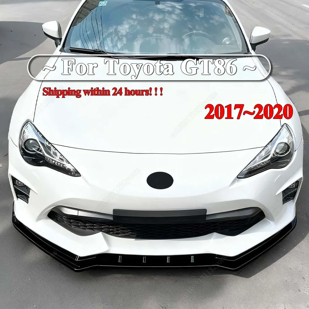 

For Toyota GT86 2017-2020 Bumper Gloss Black / Carbon Look Accessories Tuning Car Front Bumper Lip Splitter Diffuser Spoiler Kit