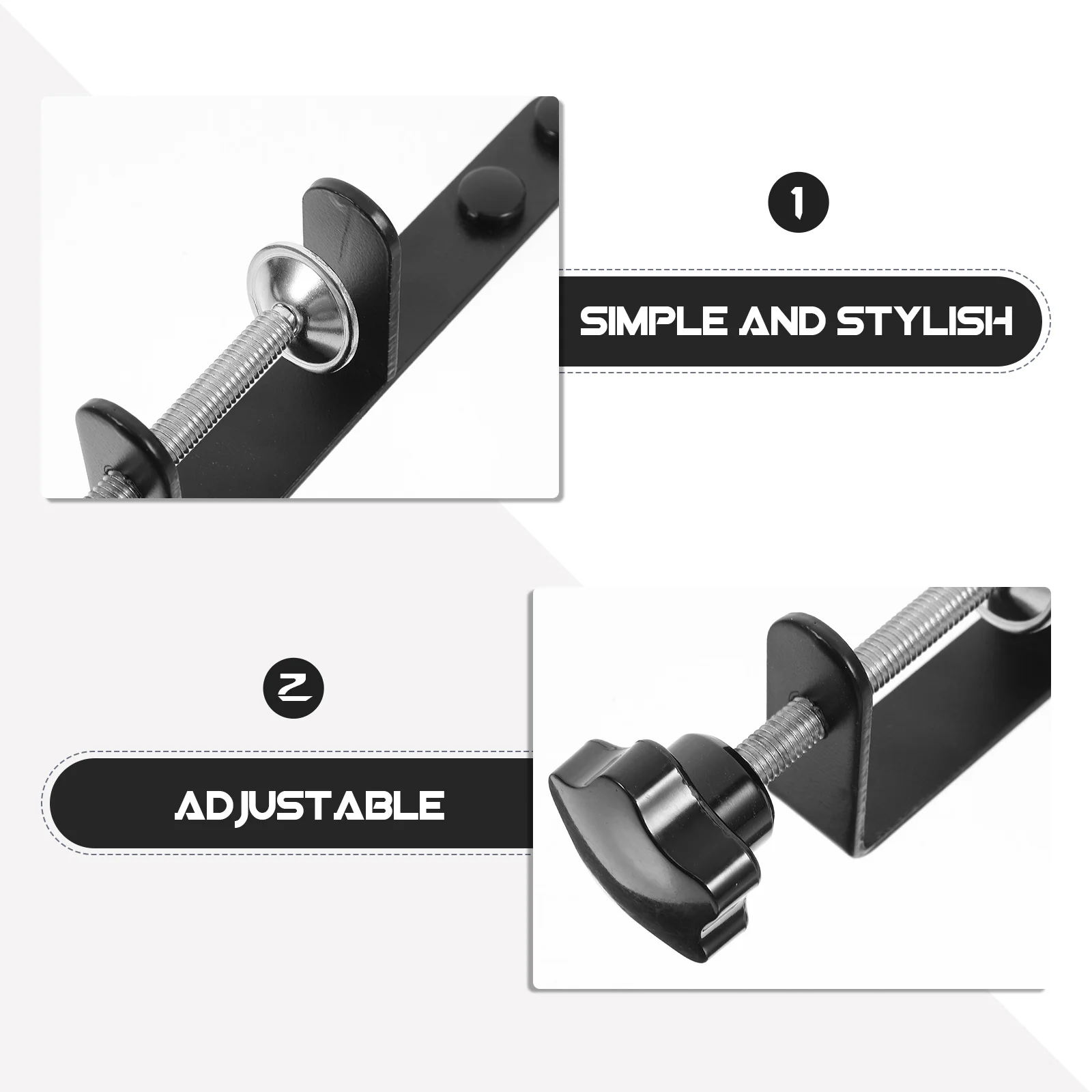테이블 위에 설치하는 조절 가능한 C형 클램프 브래킷 2개, 페그보드 데스크 정리 도구 보관 공예 용품 홀더