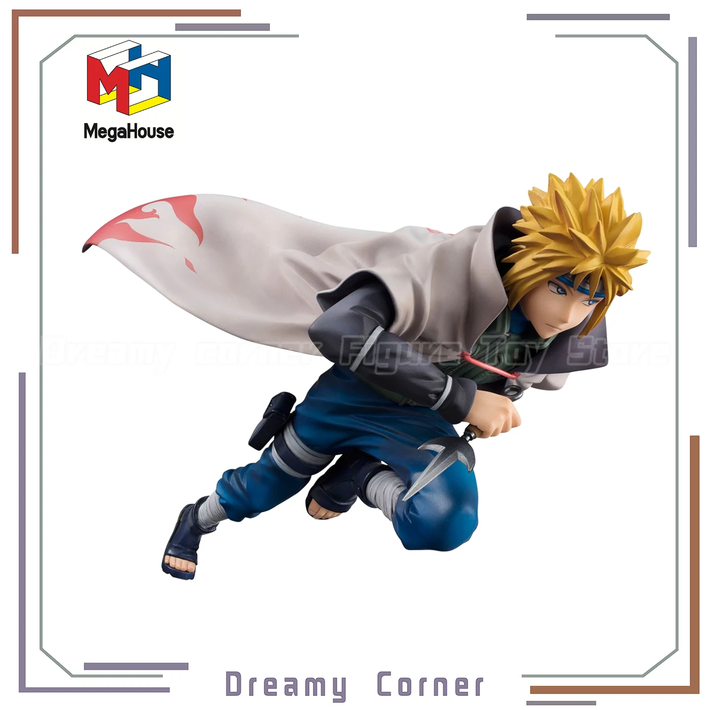 

【In Stock】Original MegaHouse GEM Series NARUTO Shippuden Namikaze Minato 1/8 Scale Figure Model Collection Ornament