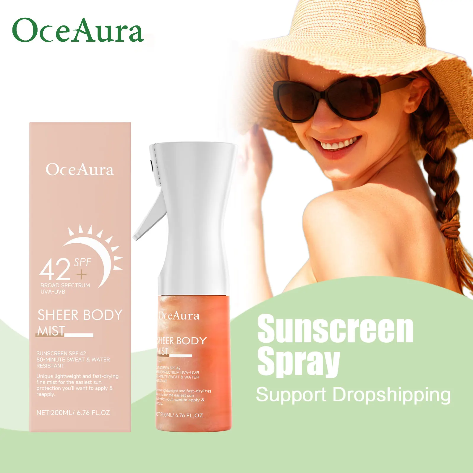 الوجه واقية من الشمس رذاذ قوي ترطيب امتصاص سريع منعش غير لزجة عزل الأشعة فوق البنفسجية المضادة للأكسدة الجسم كريم Sunblock #1