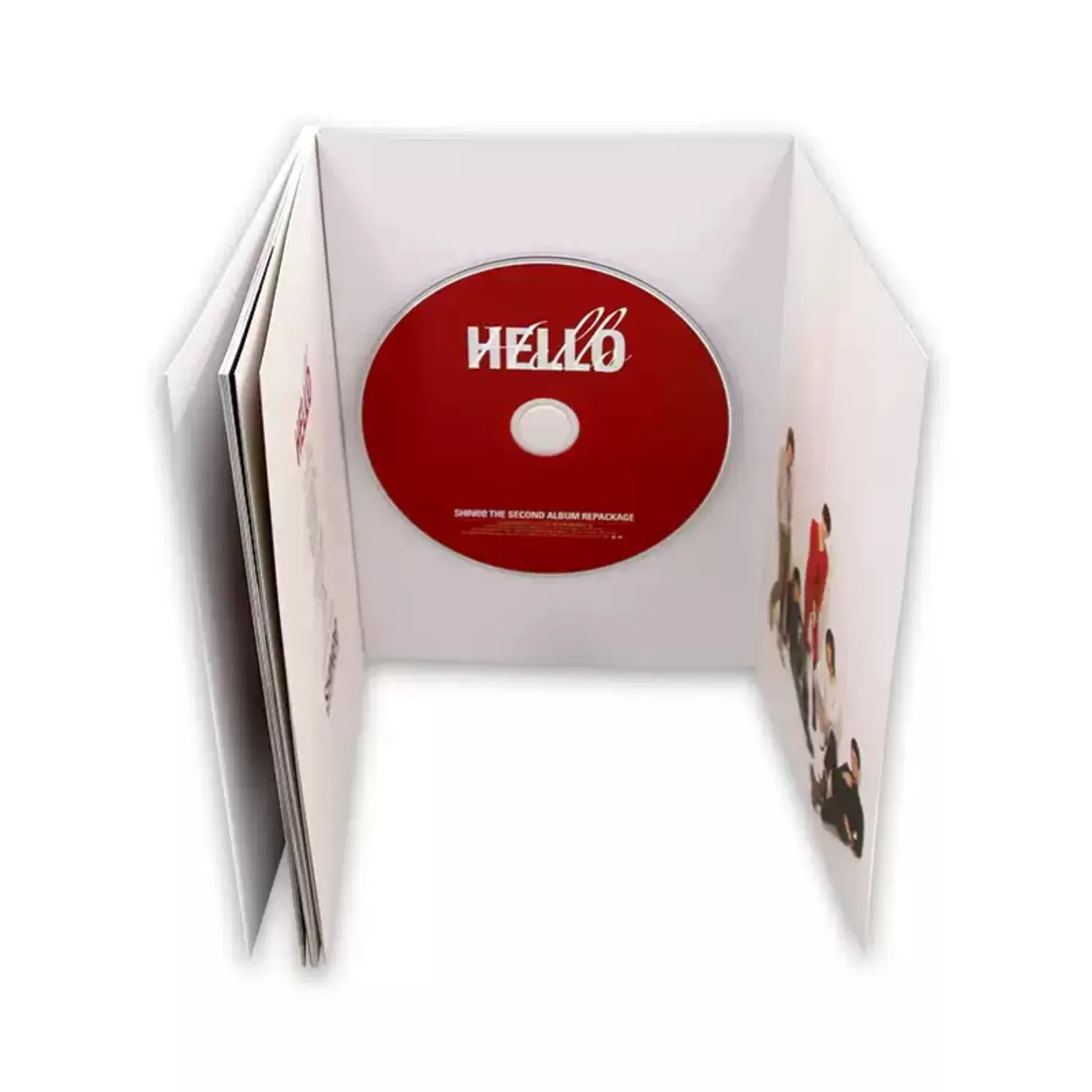 Idol Pop CD Plain White Base Casual Outfit Boy Group Portrait Cover Repackaged Album Collectible Kpop Audio Disc - view 5