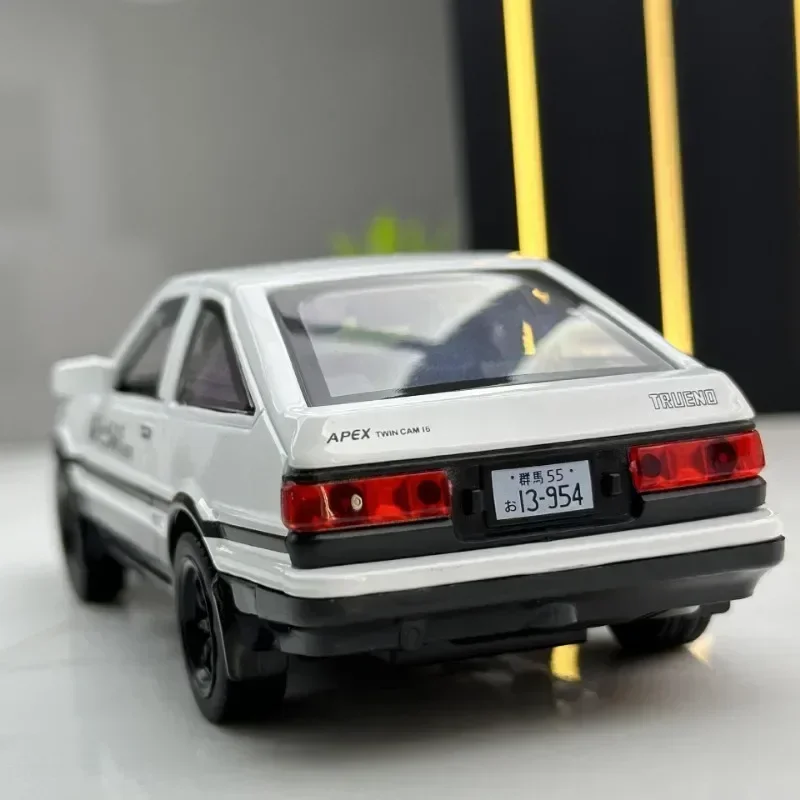 Simulation 1:32 Toyota AE86 Car Model Diecast Toys Vehicles Sound Light Children Boys Birthday Gift Pullback Voiture Miniature