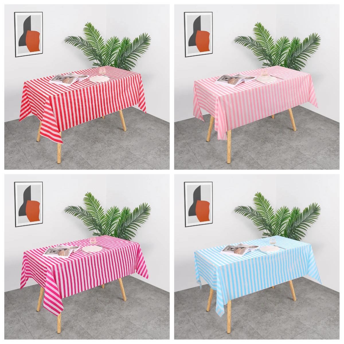 1/3 Stück Kunststoff-Tischdecke, Einweg-Tischdecke, Party-Picknick-Tisch, wasserdichte Matte, Hochzeit, Heimdekoration