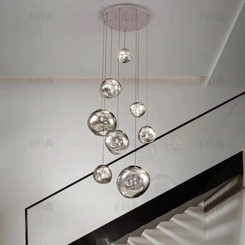 Imagem -04 - Lâmpada de Suspensão do Estilo Nórdico para a Decoração Home Iluminação Interna para a Sala de Jantar Escada para a Sala de Visitas