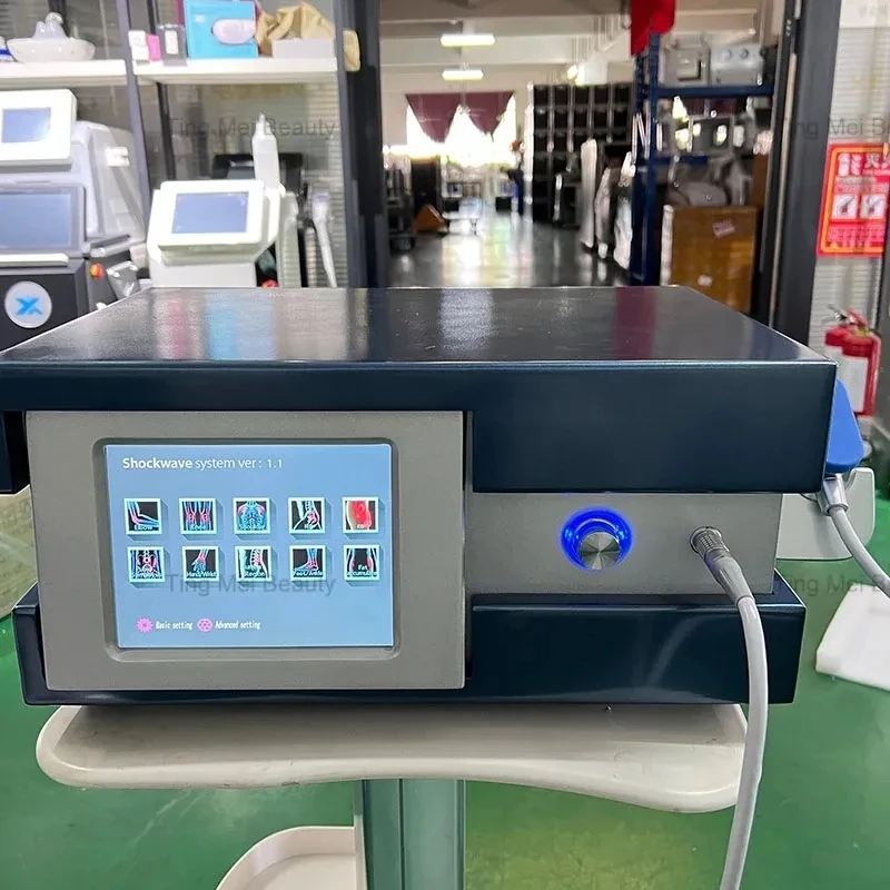 10-barowa pneumatyczna maszyna do terapii falą uderzeniową dla człowieka Ed. Fizyczna maszyna do terapii falą uderzeniową do łagodzenia bólu