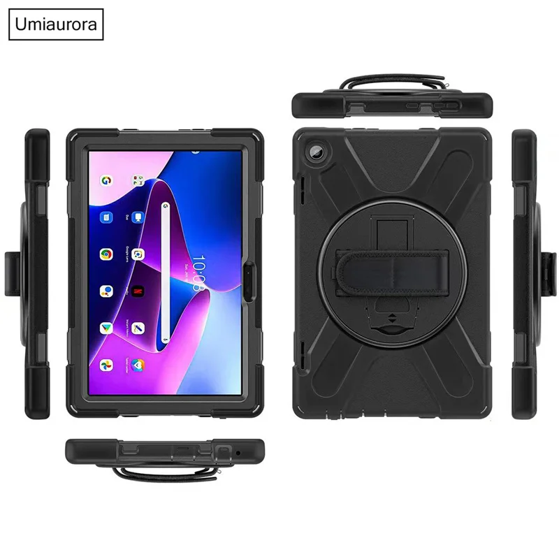 For Lenovo Tab M10 3rd Gen 10.1 TB328FU X306F Plus 10.3 TB-X606F Xiaoxin Pad 10.6 TB128FU Tablet Case Rotation Strap Stand Cover