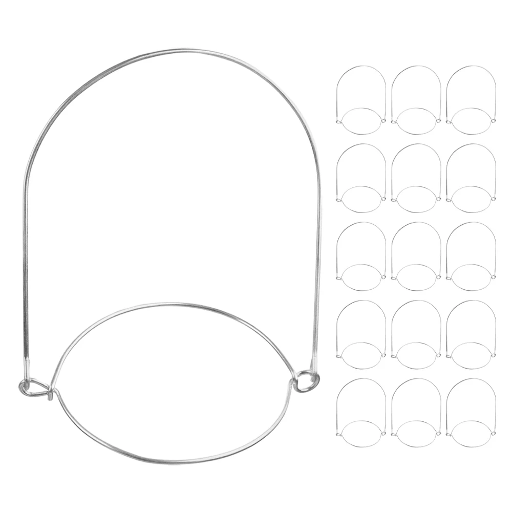 

16pcs Jar Hangers Stainless Steel Wire Handles Mason Pint Jar Hanger Canning Ball Hanging Hook Universal For 70mm Regular Mouth