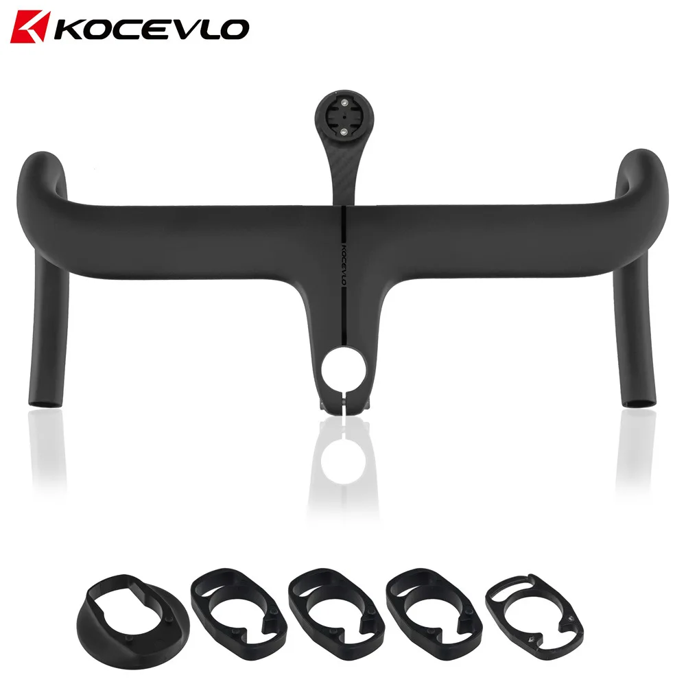 

KOCEVLO Inner Track Road Bike Carbon Fiber Handlebar Integrated Bicycle Bent Handle with Code Table Frame Bike Accessories