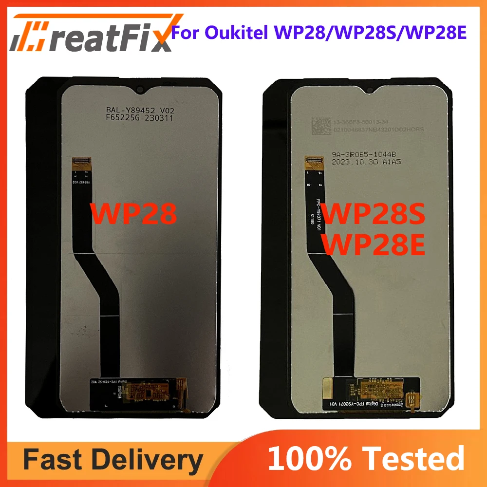 New Original For 6.52 Inches OUKITEL WP28 LCD Display Touch Screen Digitizer Assembly For OUKITEL WP28 Display LCD Spare Parts