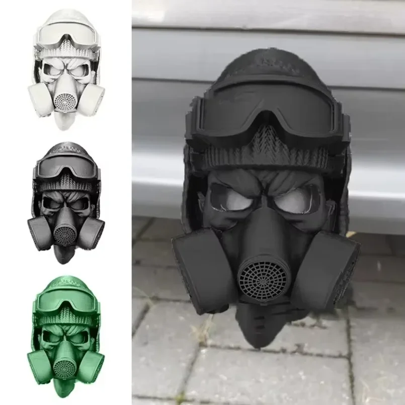 New 3D Printed Tow Bar Ball Cover Gas Mask Rustproof Trailer Hook Cover Steel Helmet PLA Trailer Hook Ball Cover