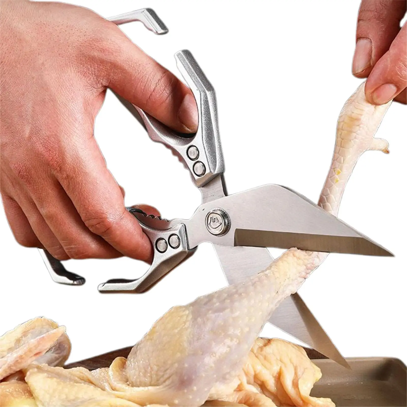

2in1 Kitchen Scissors All Purpose with Walnut Cracker Heavy Duty Stainless Steel Kitchen Shears for Cutting Meat Cooking Gadgets