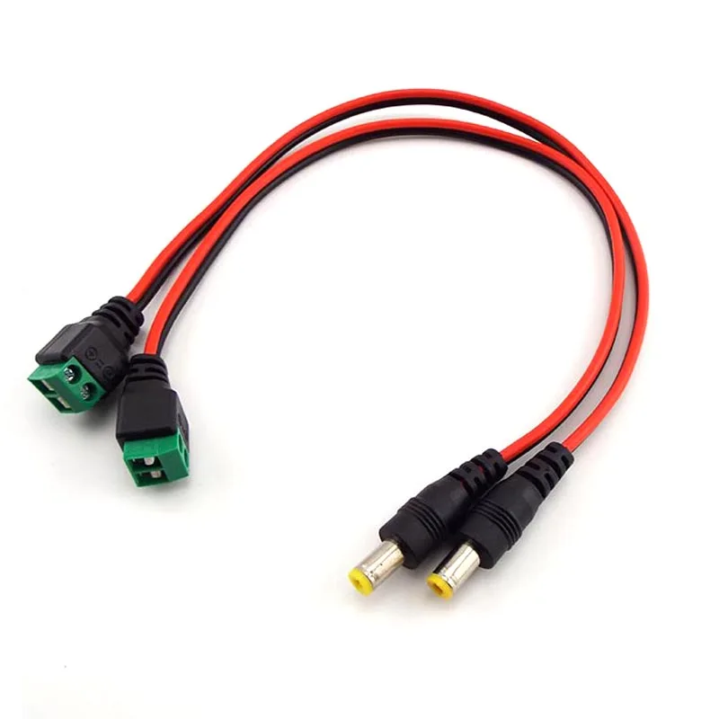 5.5*2.1mm 12V DC Male Female Plug Cable to DC Plug Connector Extend Cable for LED Light Strip CCTV Camera C6