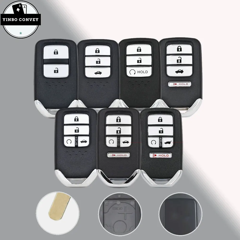 

YINBO - Smart Car Remote 2/3/4/5/6 Buttons Key Shell Insert Key CaseFor Honda Fit Odessey City Jazz XRV Venzel HRV CRV Accord