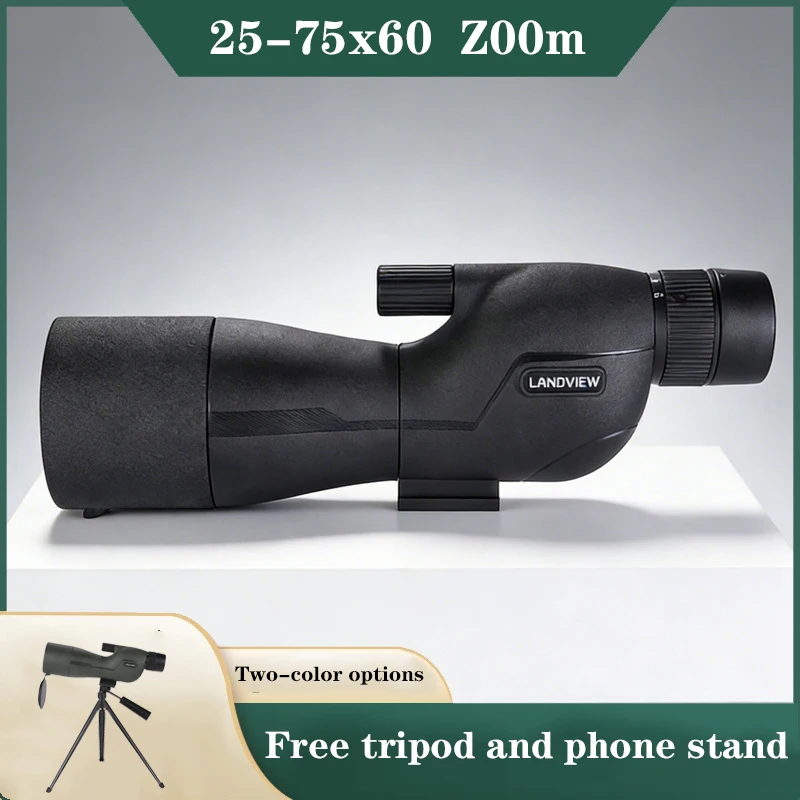 25-75x60 Telescope Spotting Scope Powerful Zoom Monocular FM