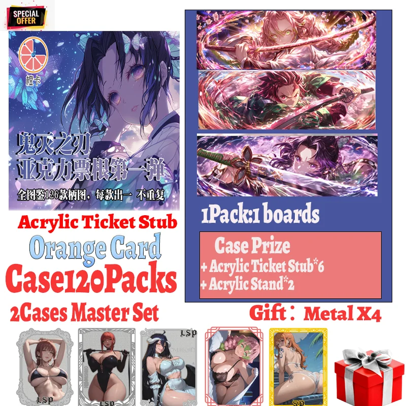 

Special Offer Original 2025 Orange Cards Demon Slayer Ds Acrylic Ticket Stub Anime Kimetsu Yaiba Tanjirou Kamado Nezuko Kids