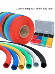 5M Diameter 6/5/4/3/2/1 mm Polyolefin Heat Shrink Tube 2:1 Shrink Ratio Insulated Cable Sleeve