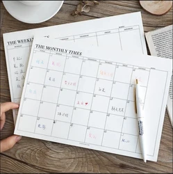Weekly Planner Monthly Undated Agenda A5 Notebook Schedules Study Planner Korean Stationery Office School Supplies