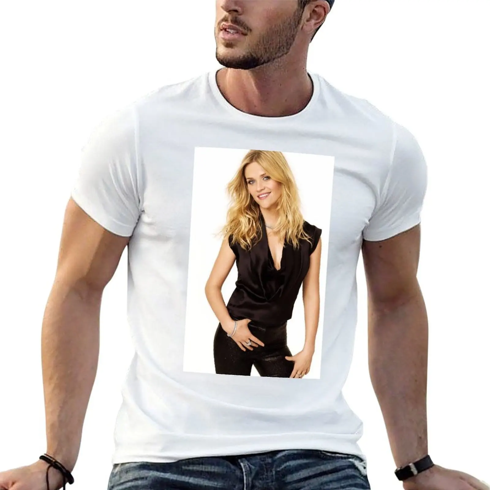 Camiseta Reese oversize camisetas de algodón camisa anime Witherspoon hombre