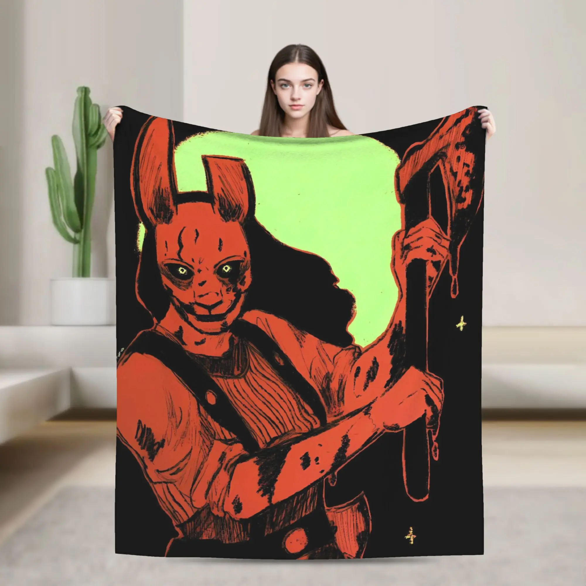 Dead by Daylights Art Flannel Blankets Autumn  Super Soft Throw Blanket for Students Home Decor Fashion Bedspread Sofa Bed Cover