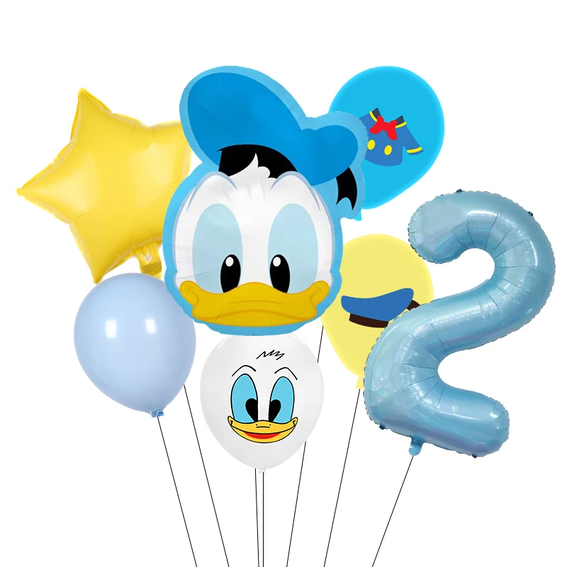 Cartoon donald duck Daisy Aluminum Film Balloon Set Spherical DIY Birthday Arrangement Party Decoration Balloons kawaii