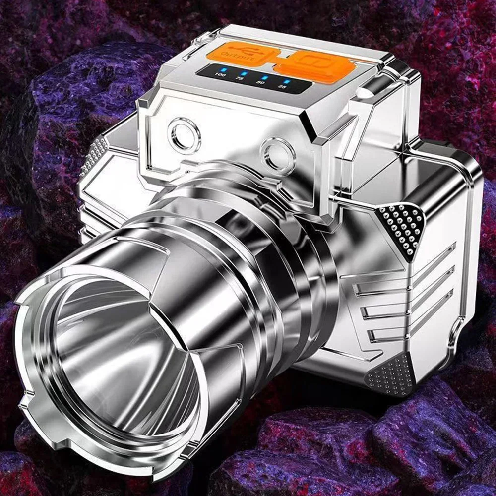 

Супер яркий перезаряжаемый налобный фонарь для охоты — водонепроницаемый светодиодный налобный фонарь с рейтингом 1800 лм и IPX4