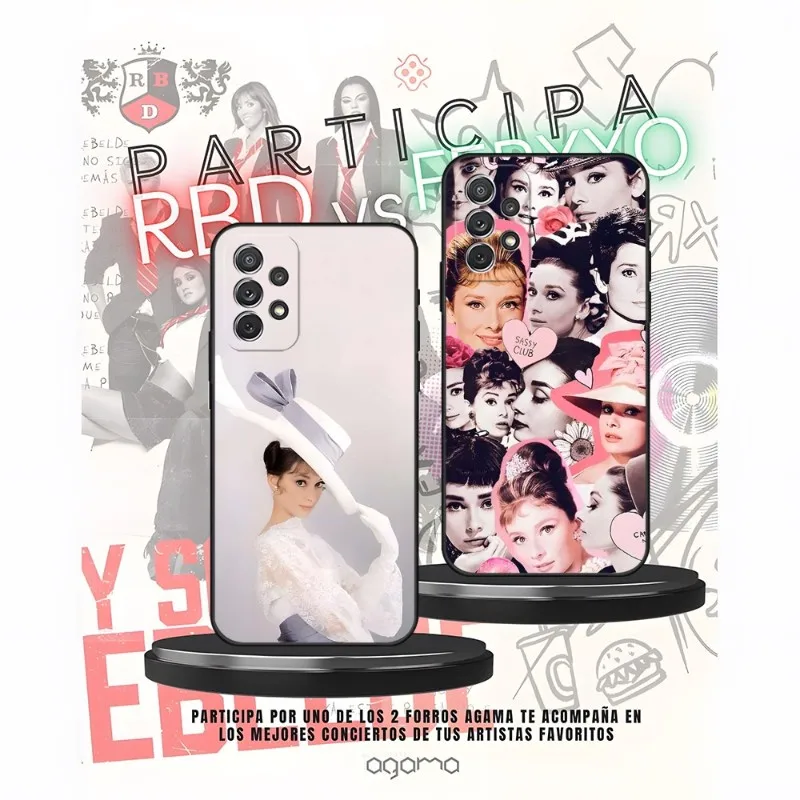 Audrey Hepburn Phone Case For Samsung Galaxy S30 S23 S20 S22 S10 S21 S7 S9 S8 Pro Plus Ultra Fe Back Design Cover