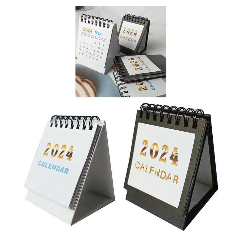 Мини-настольный календарь на 2024 год для офисных работников и студентов с номерами недель