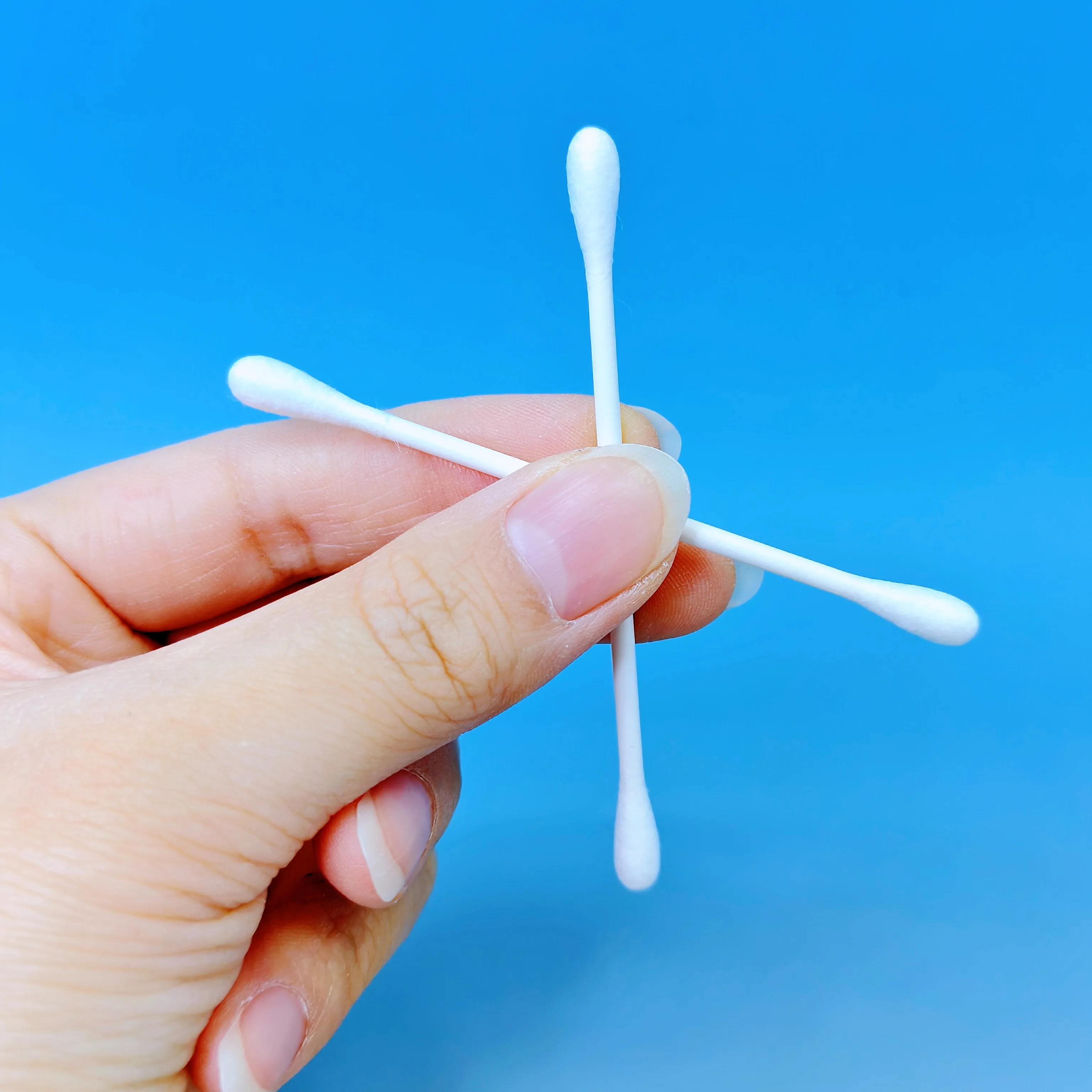 100개/200개 성 패트릭의 날 테마 면봉, 양쪽 끝이 두꺼운 면봉, 이중 원형 면봉