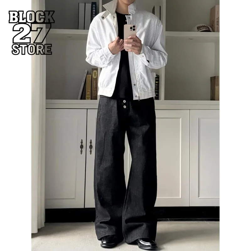 

Mens Jeans Harajuku Summer Letter Print Denim Pants Hip Hop High Street Loose Fit Trendy Graffiti Style Fashion Trousers Autumn