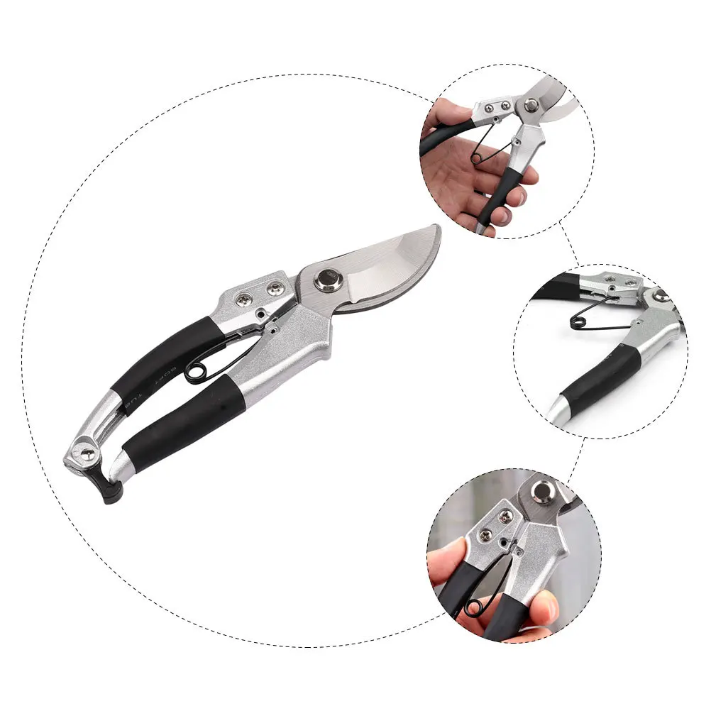 

1Pcs Non-Slip Handle Hardened Steel Pruning Shear Large Cutting Capacity Garden Branch Scissor Durable