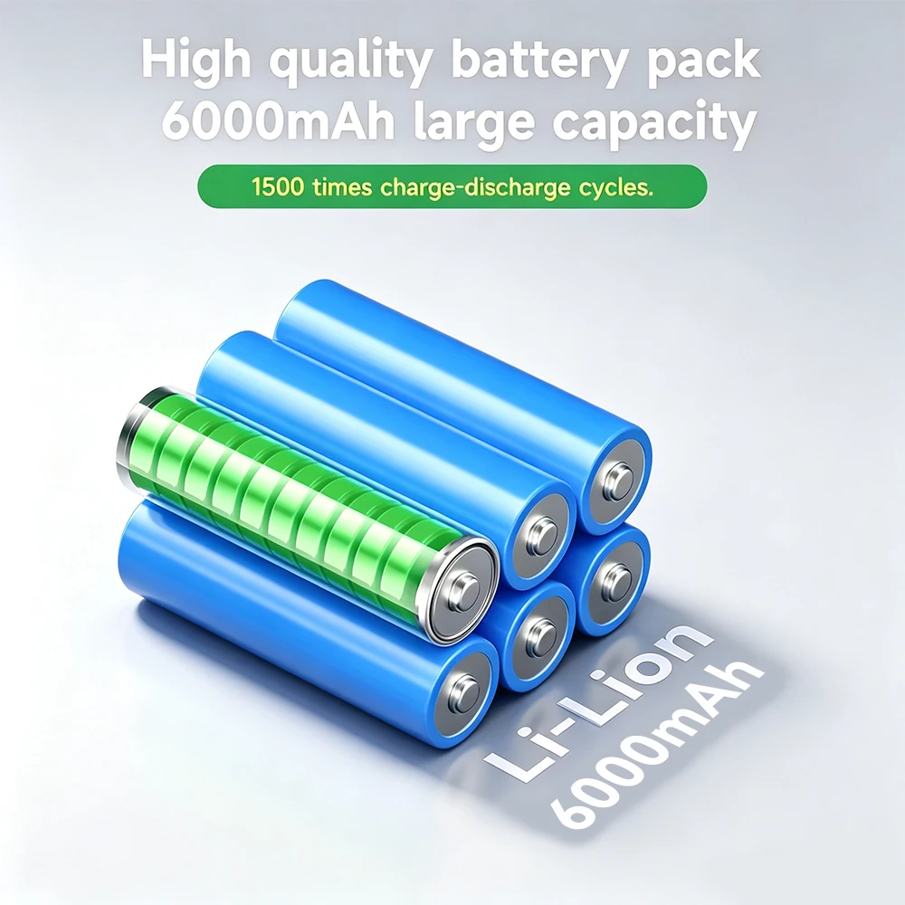 12V 6Ah Rechargeable Lithium Battery Pack 6000mAh Portable Battery for 12V Devices, RC Car, Boat, Robot, LED,12V DlY device