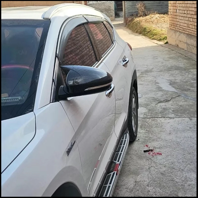 

Car Styling For Hyundai Tucson 2015-2019 Rearview Mirror Cover Cap With Horn Trim Decorative Frame Auto Parts Accessories
