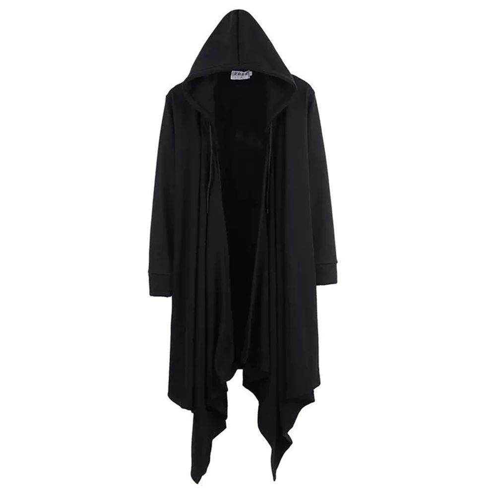 

Мужской длинный плащ-накидка для диджеев в стиле Y2K, модный уличный кардиган для выступлений, молодежный топ, мужская одежда 2026