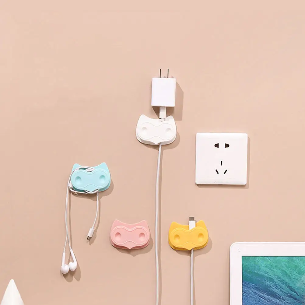 4Pcs Sticky Cable Management Clips Holder Organizer For Office Worker Christmas Stocking Stuffers Self Adhesive