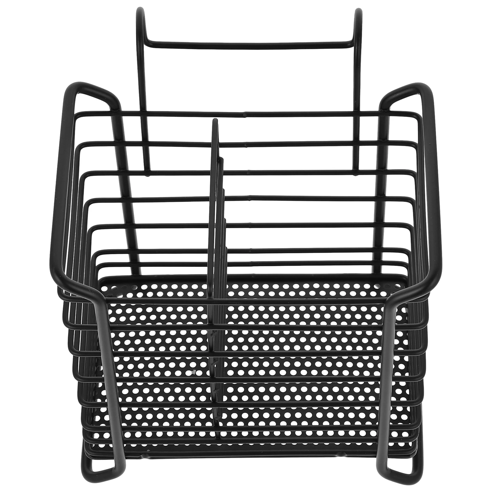 

Hanging Iron Chopsticks Drainer White Kitchen Organizer Utensil Holder with Ventilation Holes Utensil Drying Rack