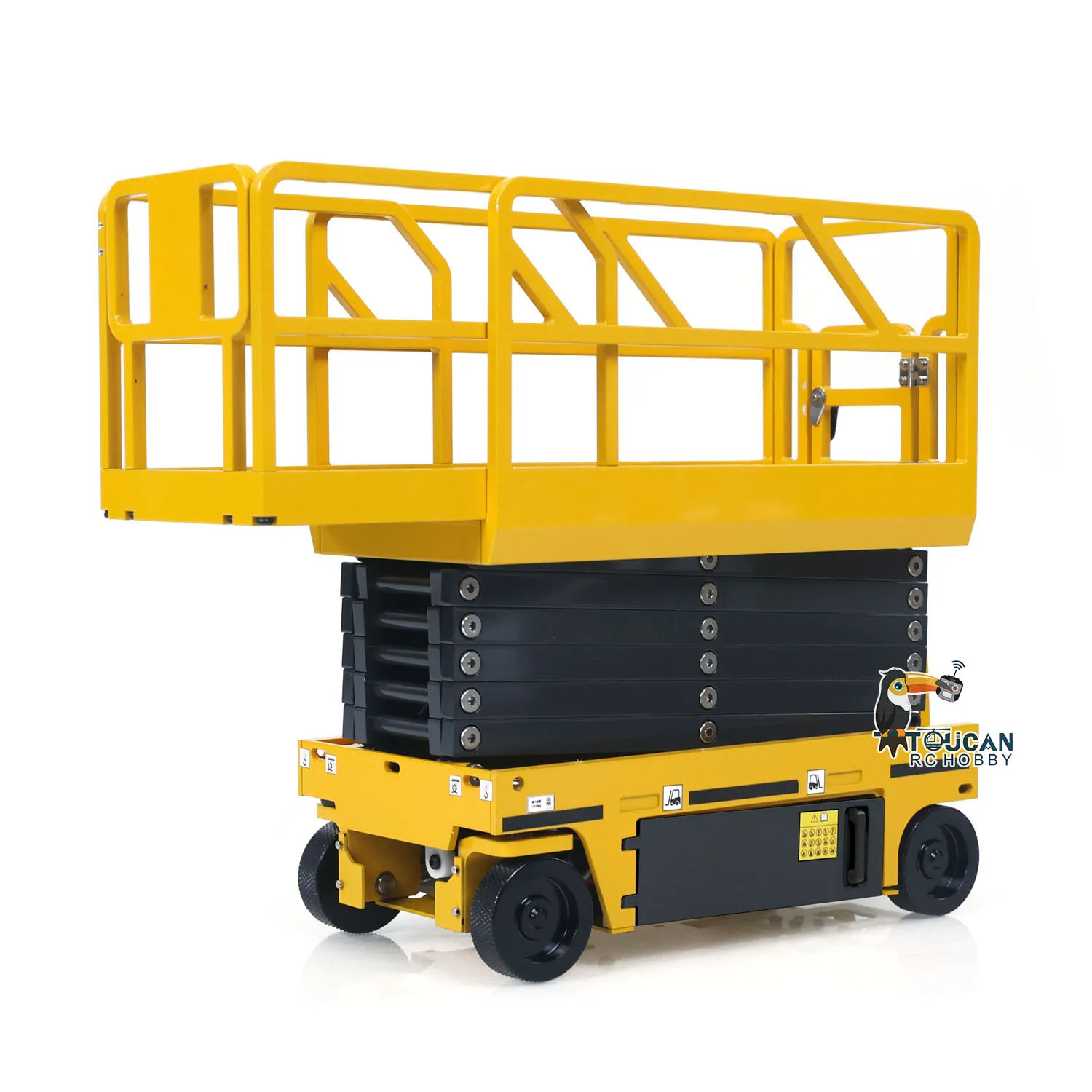 Nieuwe 1:14 RC CUT Metalen Hydraulische Schaarlift Platform Zelfrijdende Waarschuwingslamp Radio Control Industriële Vrachtwagen Auto I6S Radio