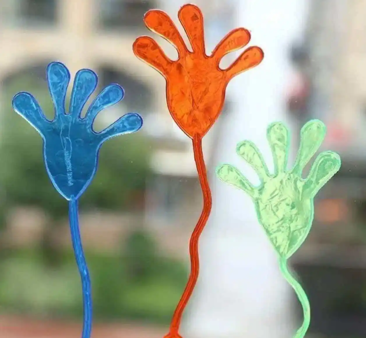 In Stock Elastic Stretchable Sticky Hand Toys Sticky Palms Climbing Walls Sticky Hands Nostalgic Small Toys Surprise Gifts