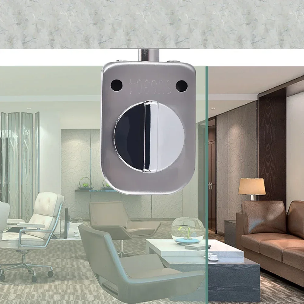 ALLGOOD Glass Door Lock Sliding Door Chain Locks Stainless Steel Latch Punch-Free Ground Lock For Window Cabinet Hotel Home Hard