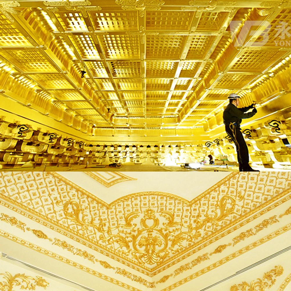 

200 Sheets Gold Leaf Sheet Foil Paper Imitation Golden Rose Gold for Manicure Art Craft Gilding Imitation Foil Paper