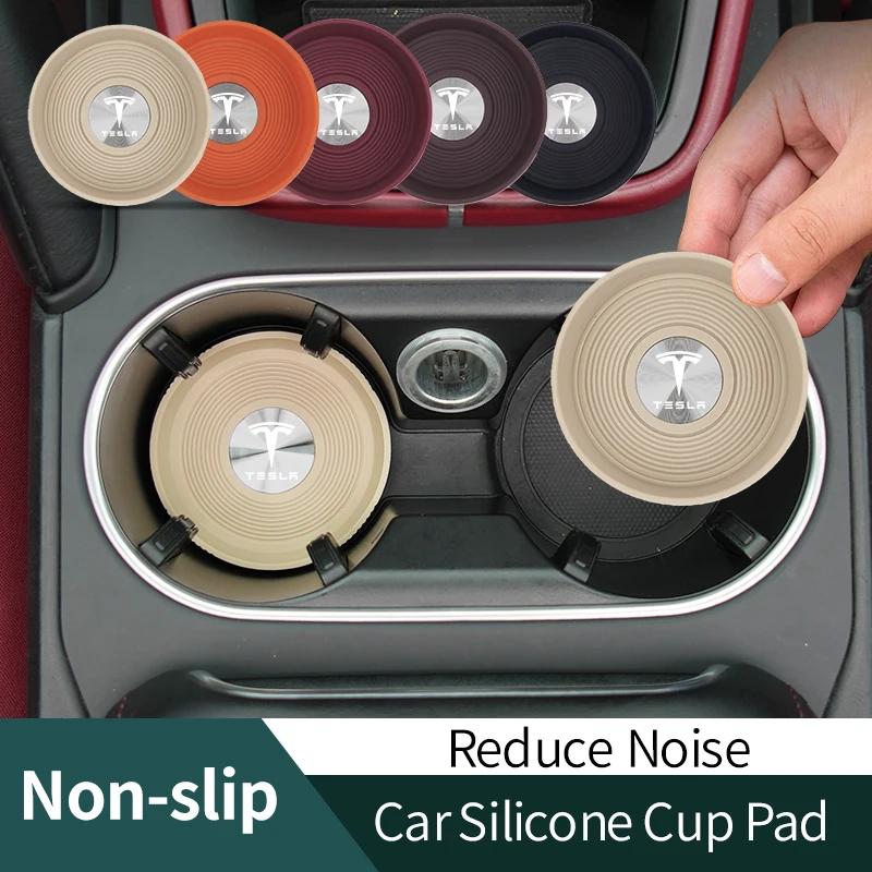 

Car Silicone Cup Anti Slip Pad Anti-Dust And Non-Sticky Accessories For Tesla Model 3 Model S Model X Model Y Roadster
