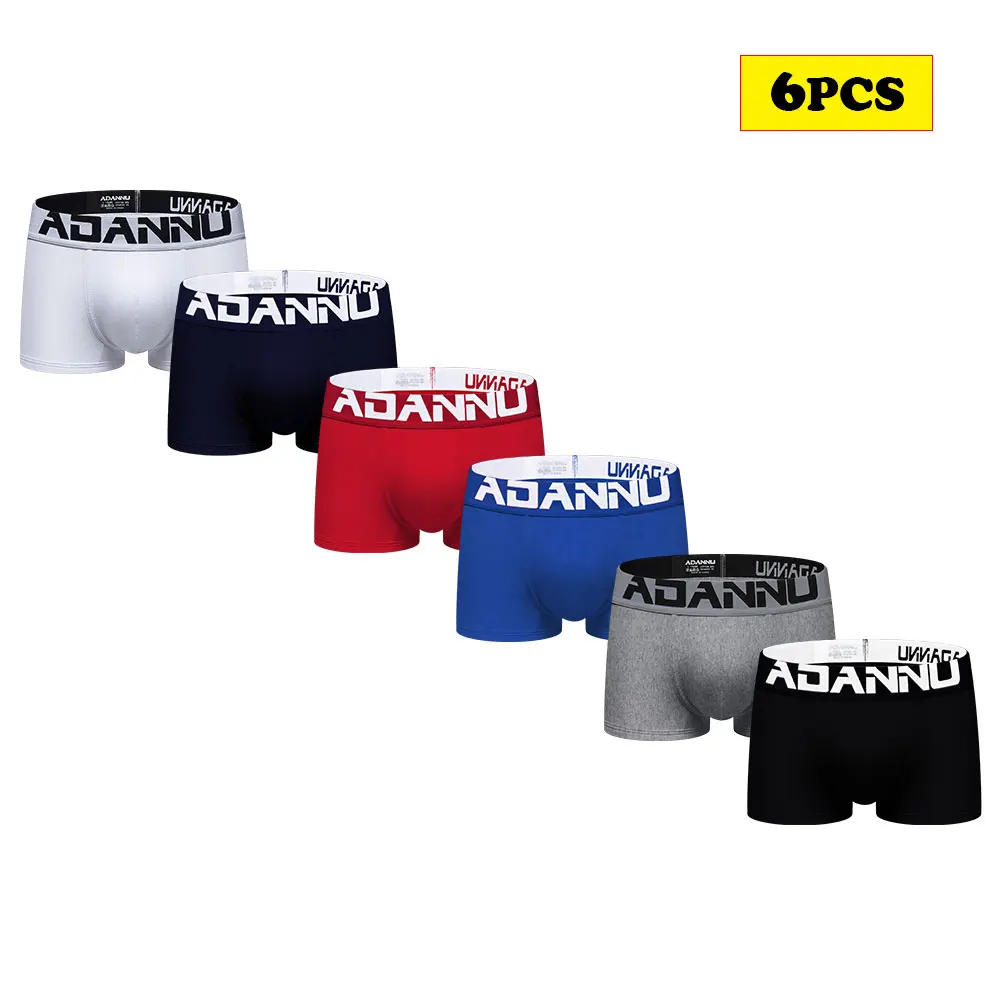 6PCS Sexy Men\'s Underwear Boxer Shorts Men Cotton Male Panties Underpants for Shorts AD125