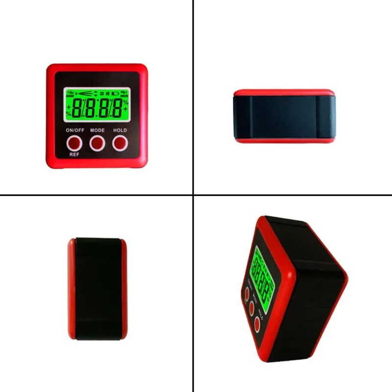 Mini level aluminum alloy magnetic multi-function miniature electronic digital display inclinometer