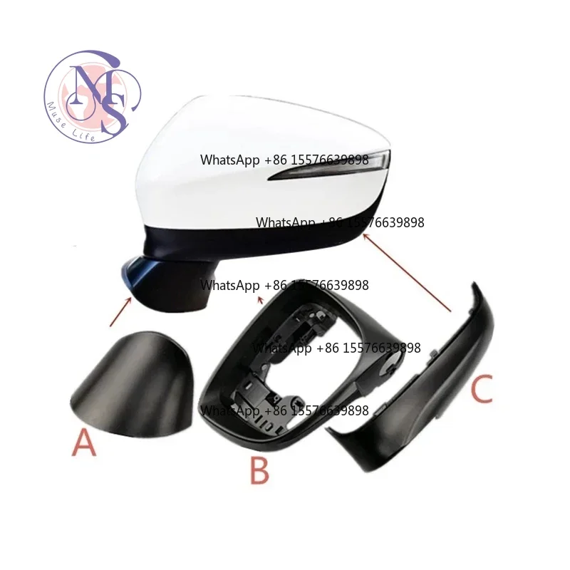 Rearview Mirror Cover Housing & Frame, Auto Exterior Mirror Replacement Spare Part